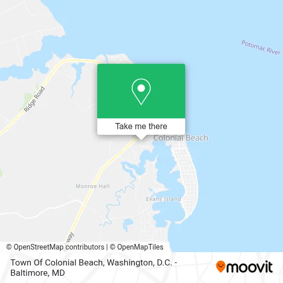 Town Of Colonial Beach map