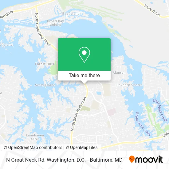 N Great Neck Rd map