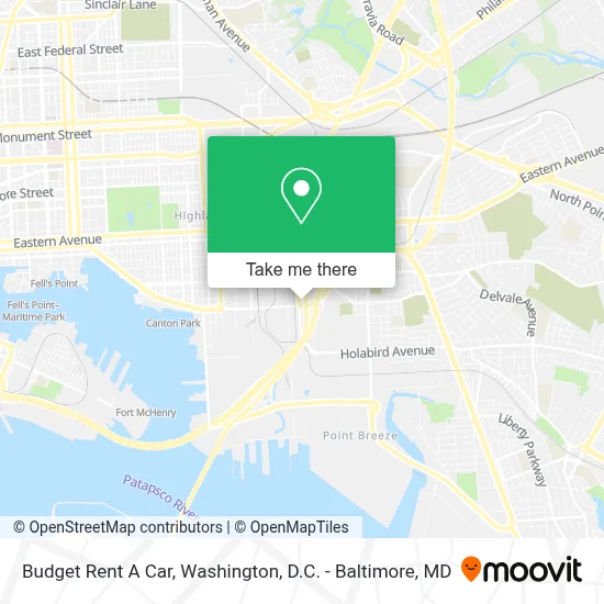 Budget Rent A Car map