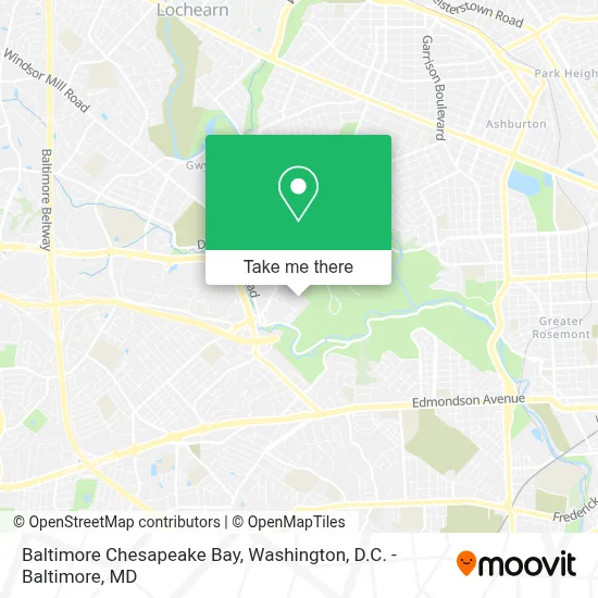 Baltimore Chesapeake Bay map