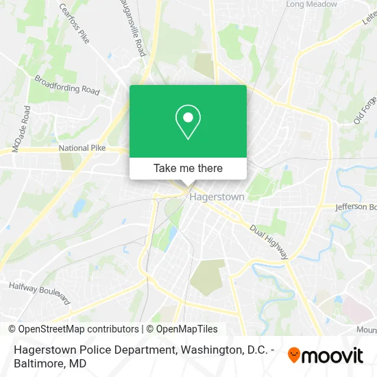 Hagerstown Police Department map