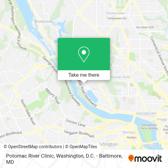 Potomac River Clinic map