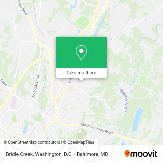 Bridle Creek map