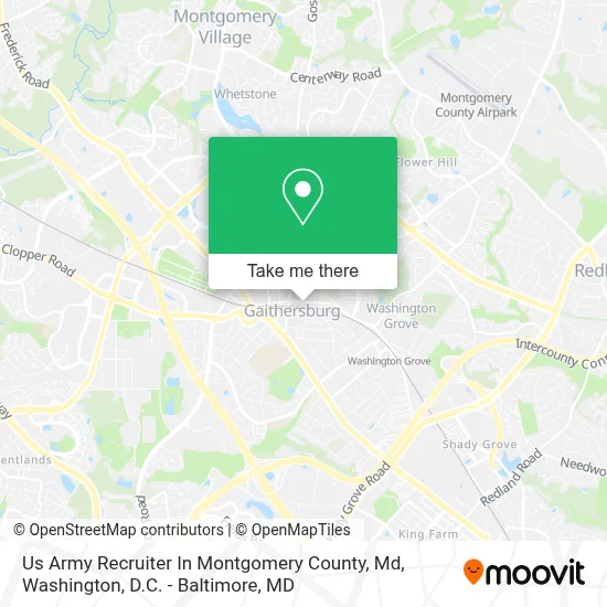 Us Army Recruiter In Montgomery County, Md map