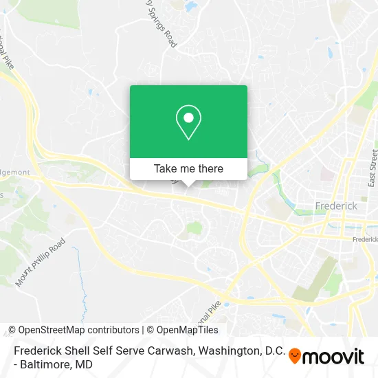 Frederick Shell Self Serve Carwash map