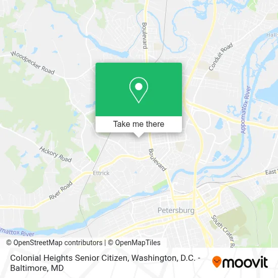 Colonial Heights Senior Citizen map