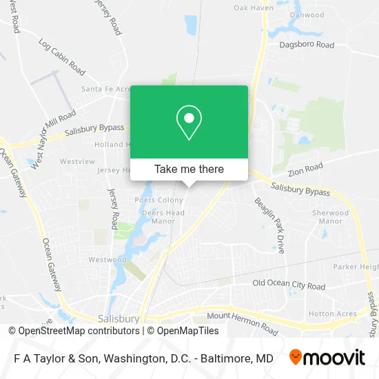 F A Taylor & Son map