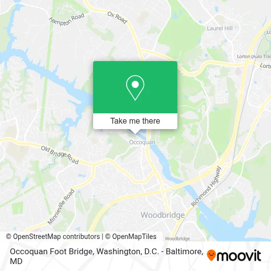 Occoquan Foot Bridge map