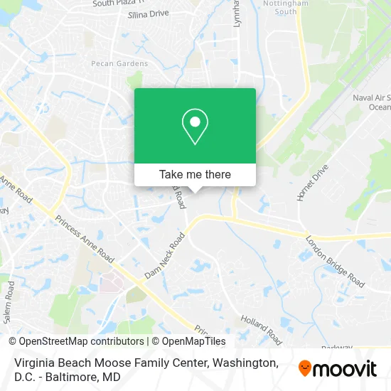 Virginia Beach Moose Family Center map