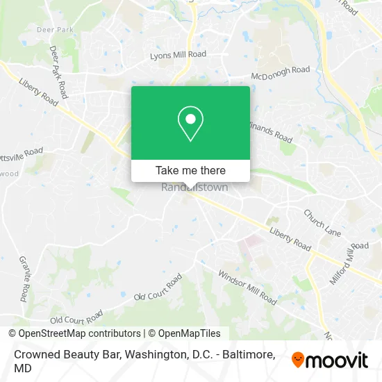Crowned Beauty Bar map