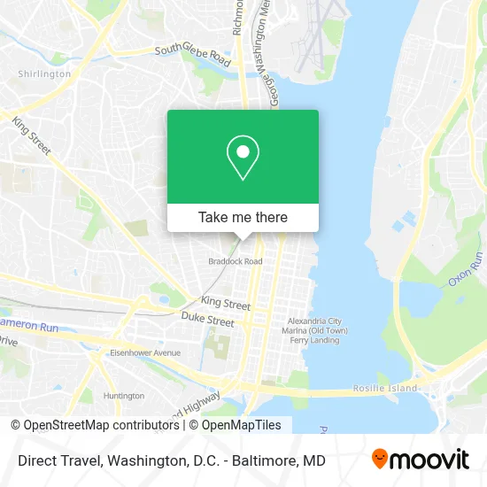 Direct Travel map