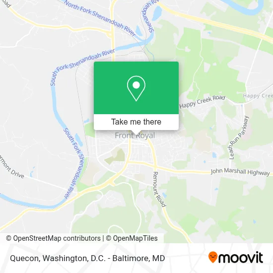 Quecon map