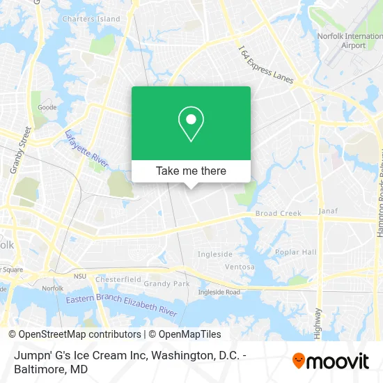 Jumpn' G's Ice Cream Inc map