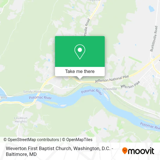Weverton First Baptist Church map