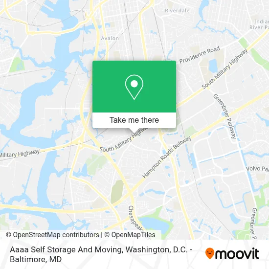 Aaaa Self Storage And Moving map
