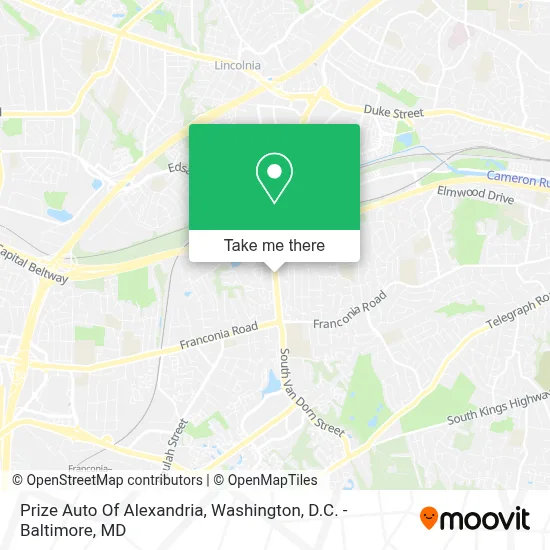Prize Auto Of Alexandria map