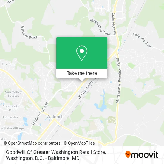 Goodwill Of Greater Washington Retail Store map