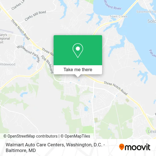 Walmart Auto Care Centers map