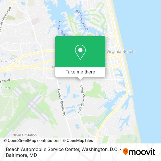 Beach Automobile Service Center map