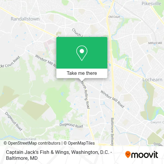 Captain Jack's Fish & Wings map