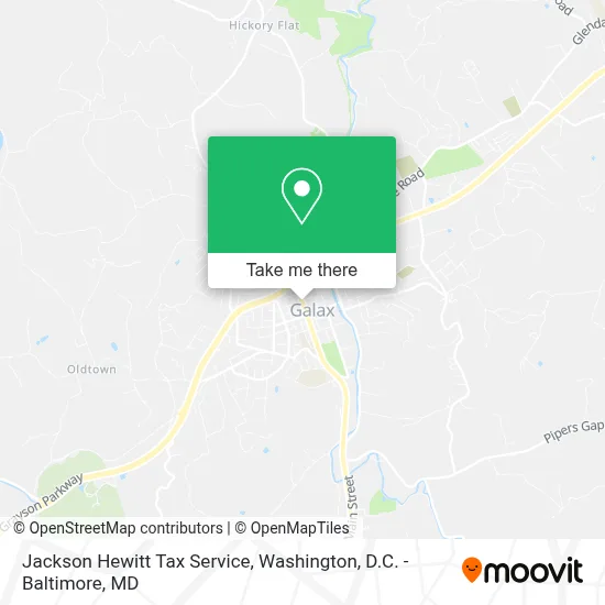 Jackson Hewitt Tax Service map