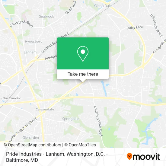 Pride Industries - Lanham map