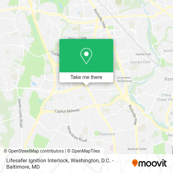Lifesafer Ignition Interlock map