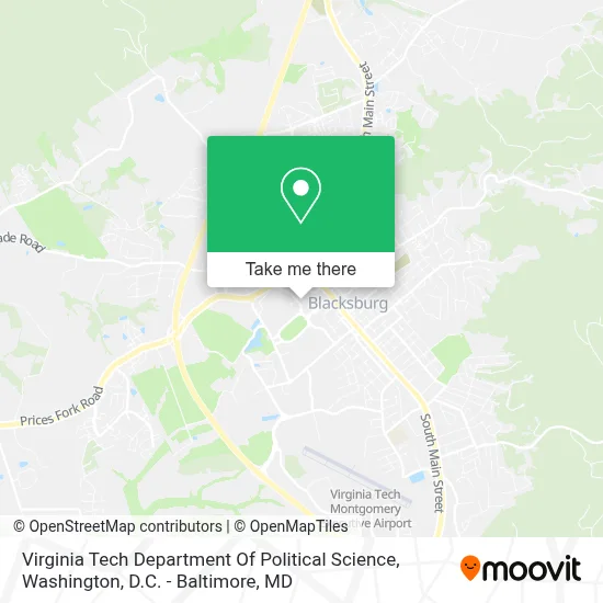 Virginia Tech Department Of Political Science map