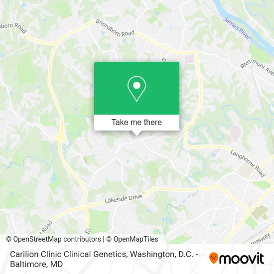 Carilion Clinic Clinical Genetics map