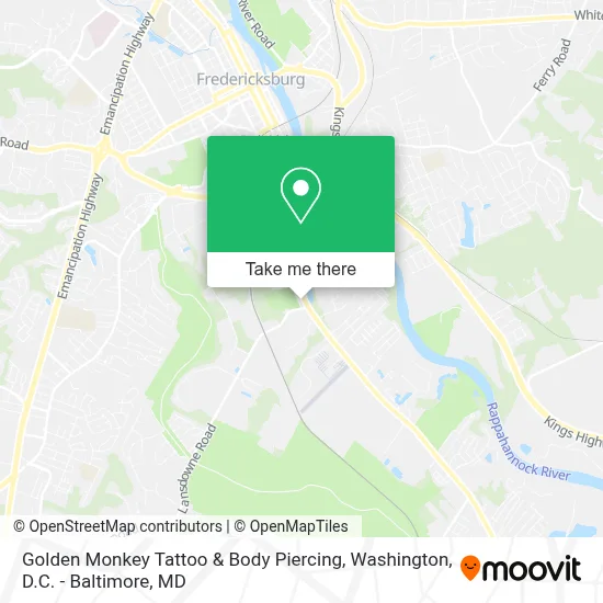 Golden Monkey Tattoo & Body Piercing map