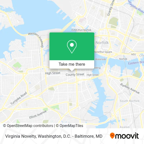 Virginia Novelty map
