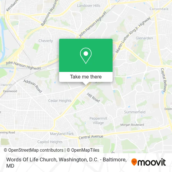Words Of Life Church map