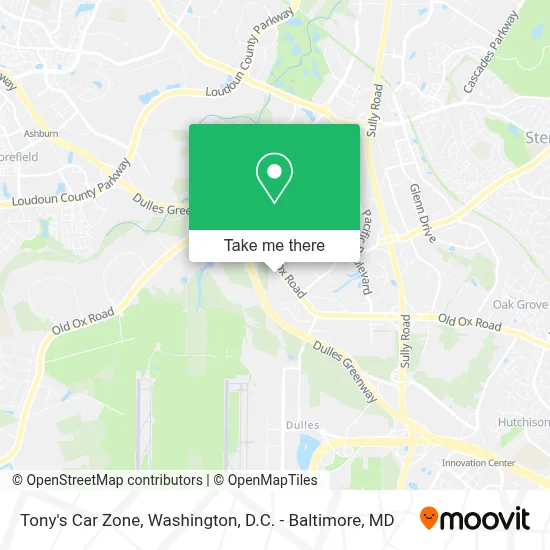 Tony's Car Zone map