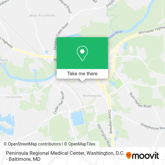 Peninsula Regional Medical Center map