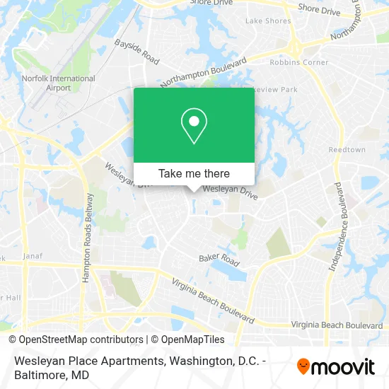 Wesleyan Place Apartments map
