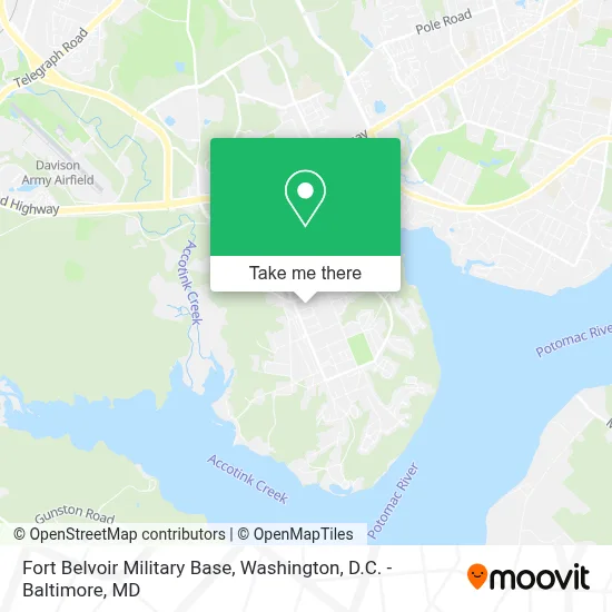 Fort Belvoir Military Base map
