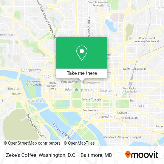 Zeke's Coffee map