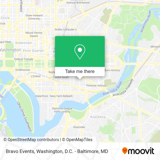 Bravo Events map