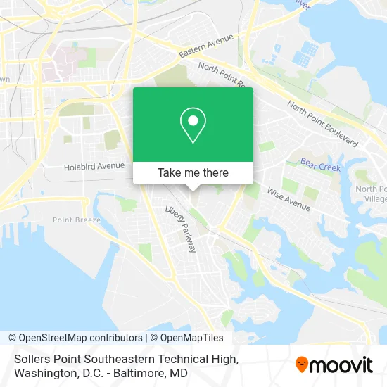 Sollers Point Southeastern Technical High map