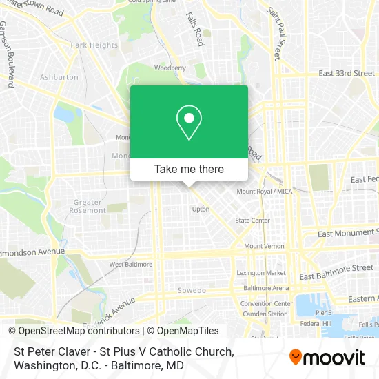 St Peter Claver - St Pius V Catholic Church map