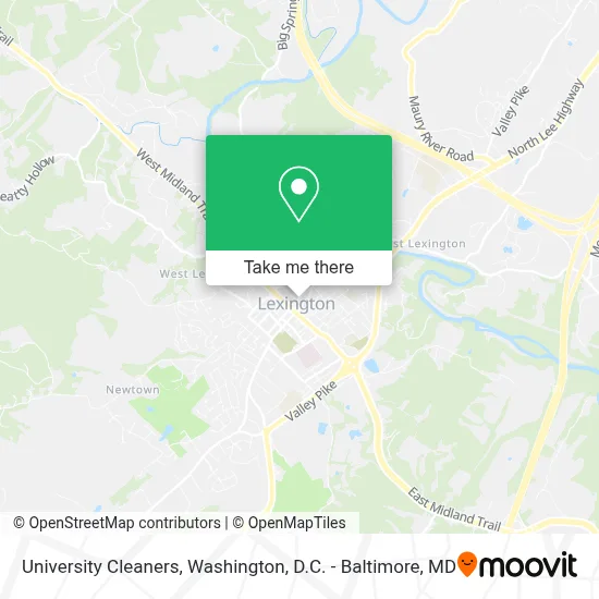 University Cleaners map