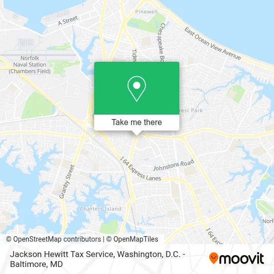 Jackson Hewitt Tax Service map