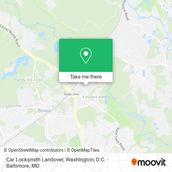 Car Locksmith Landover map