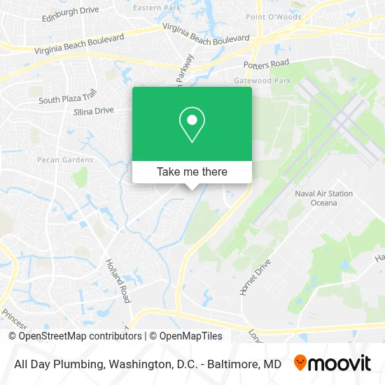 All Day Plumbing map