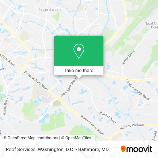 Roof Services map