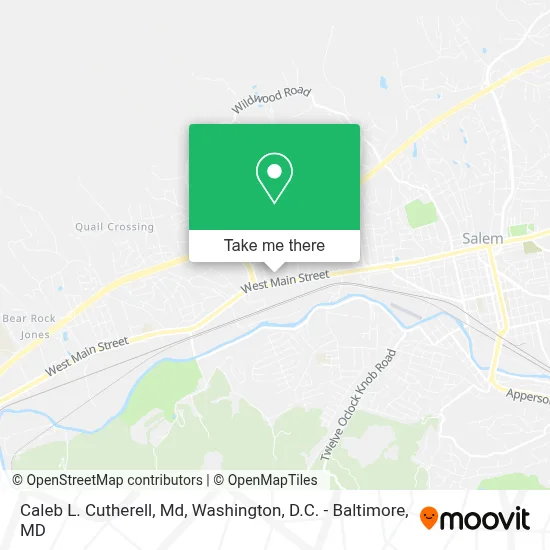 Caleb L. Cutherell, Md map