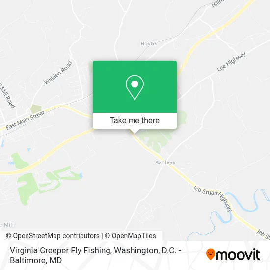 Virginia Creeper Fly Fishing map
