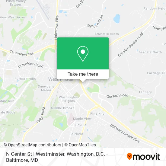 N Center St | Westminster map