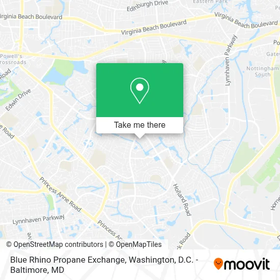 Blue Rhino Propane Exchange map