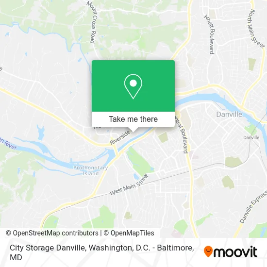 City Storage Danville map